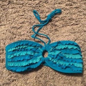 Teal Bandeau Bikini Top